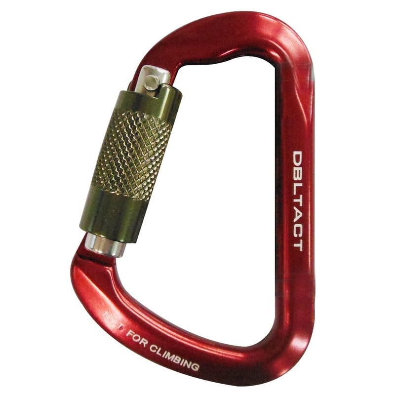 三共コーポレーション 4348994 アルミ鍛造カラビナ スライドロック機能付 レッド DT-AKR-R 1個（ご注文単位1個）【直送品】