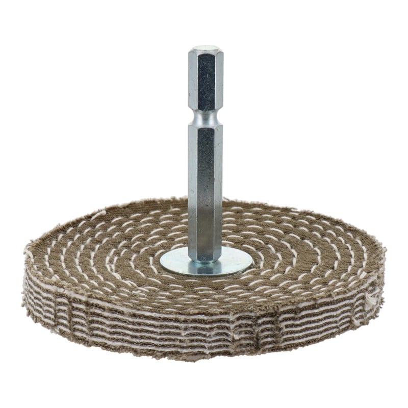 三共コーポレーション 4071338 六角軸軸付金属研磨用布バフ 75mm #332302 1個(ご注文単位1個)【直送品】