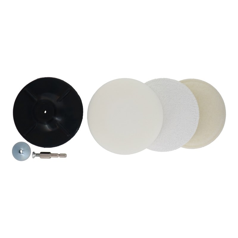 三共コーポレーション 4342100 六角軸マジック付ポリッシャー4点セットφ125mm #329321 1個（ご注文単位1個）【直送品】