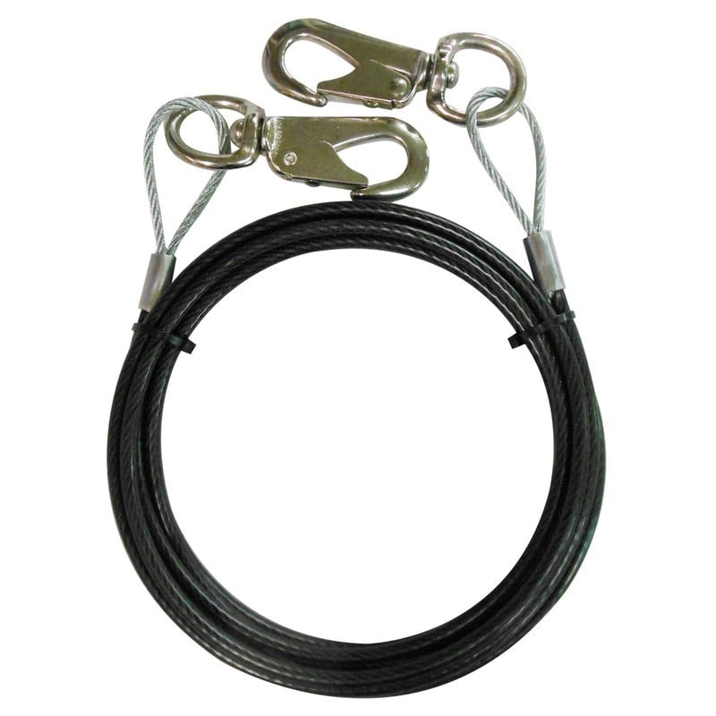 三共コーポレーション 4352217 ワイヤーロープ 両端スナップ加工径3.2mm×3m #360635 1個（ご注文単位1個）【直送品】