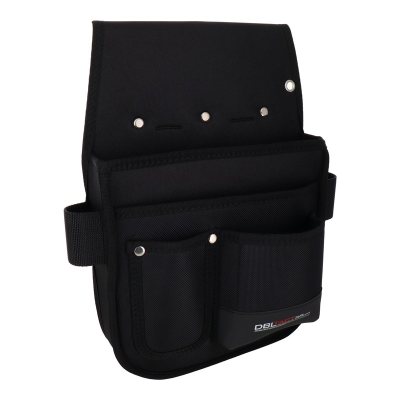 三共コーポレーション 4341070 釘袋 2段240mm/180mm ブラック #581821 1個(ご注文単位1個)【直送品】