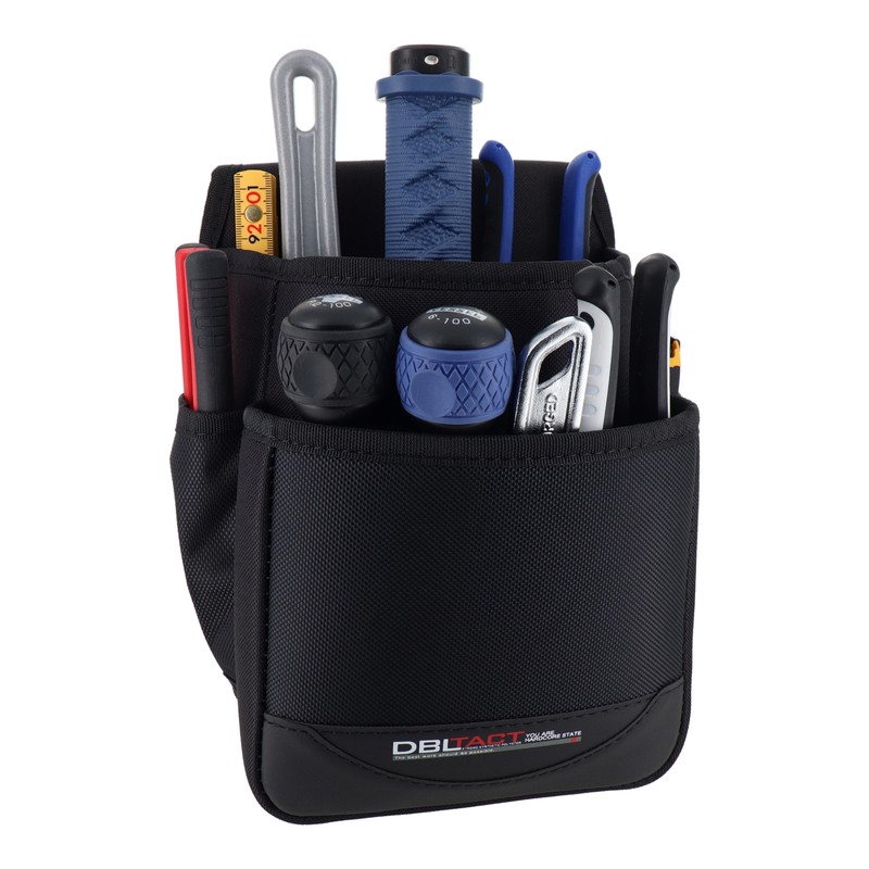 三共コーポレーション 4341072 2段腰袋・大 ブラック #581886 1個(ご注文単位1個)【直送品】