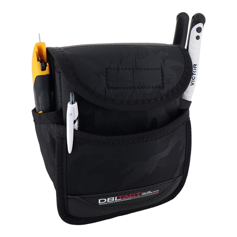 三共コーポレーション 4348795 腰袋 2段 フタ付 ブラック迷彩 DT-22-BC 1個（ご注文単位1個）【直送品】