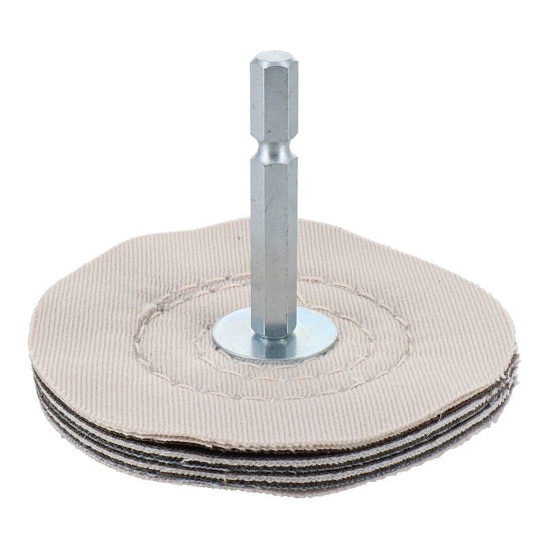 三共コーポレーション 4071342 六角軸軸付ステンレス仕上用布バフ 75mm #332306 1個(ご注文単位1個)【直送品】