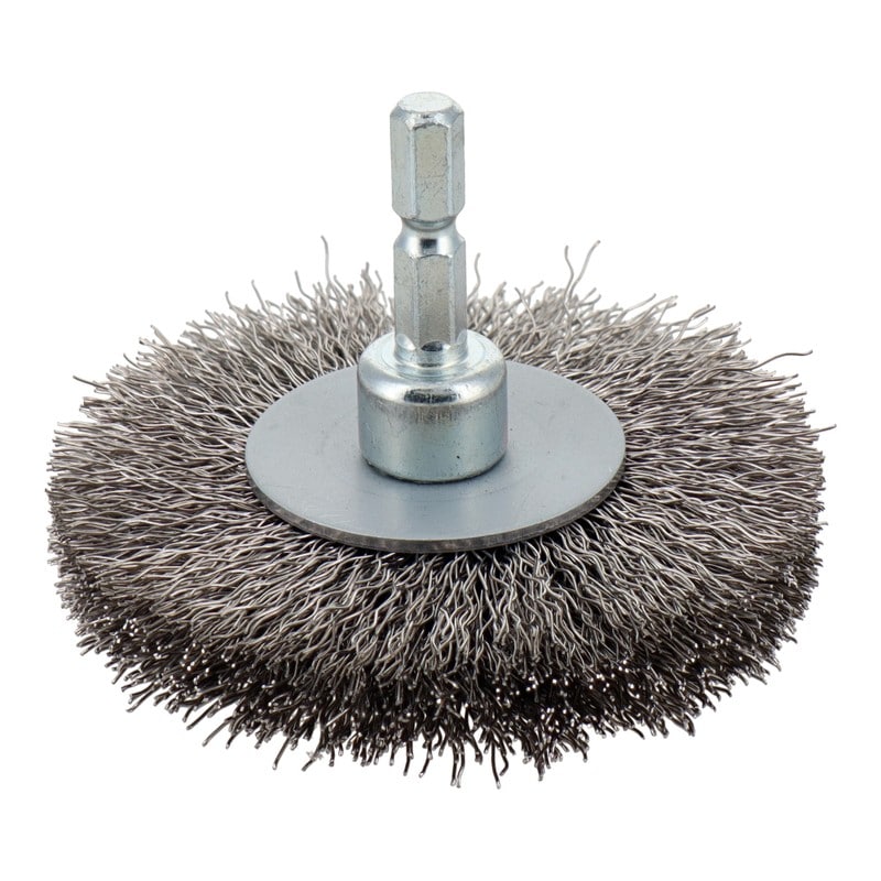 三共コーポレーション 4340468 六角軸ホイールブラシ ステンレス線 75mm #337020 1個(ご注文単位1個)【直送品】