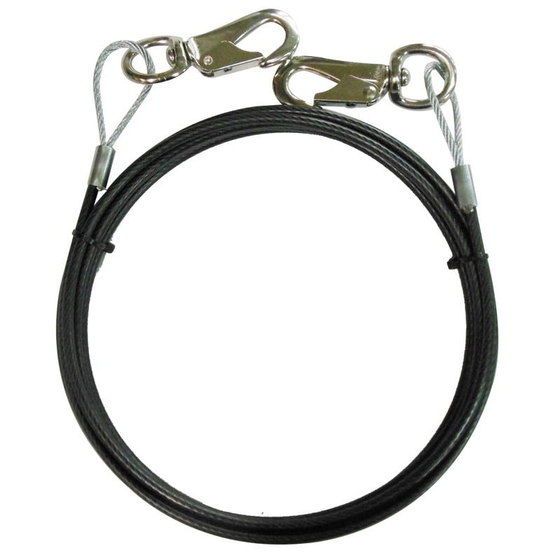 三共コーポレーション 4352218 ワイヤーロープ両端スナップ加工 径3.2mm×4m #360636 1個(ご注文単位1個)【直送品】