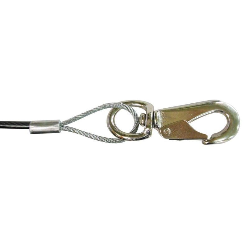 三共コーポレーション 4352218 ワイヤーロープ両端スナップ加工 径3.2mm×4m #360636 1個(ご注文単位1個)【直送品】