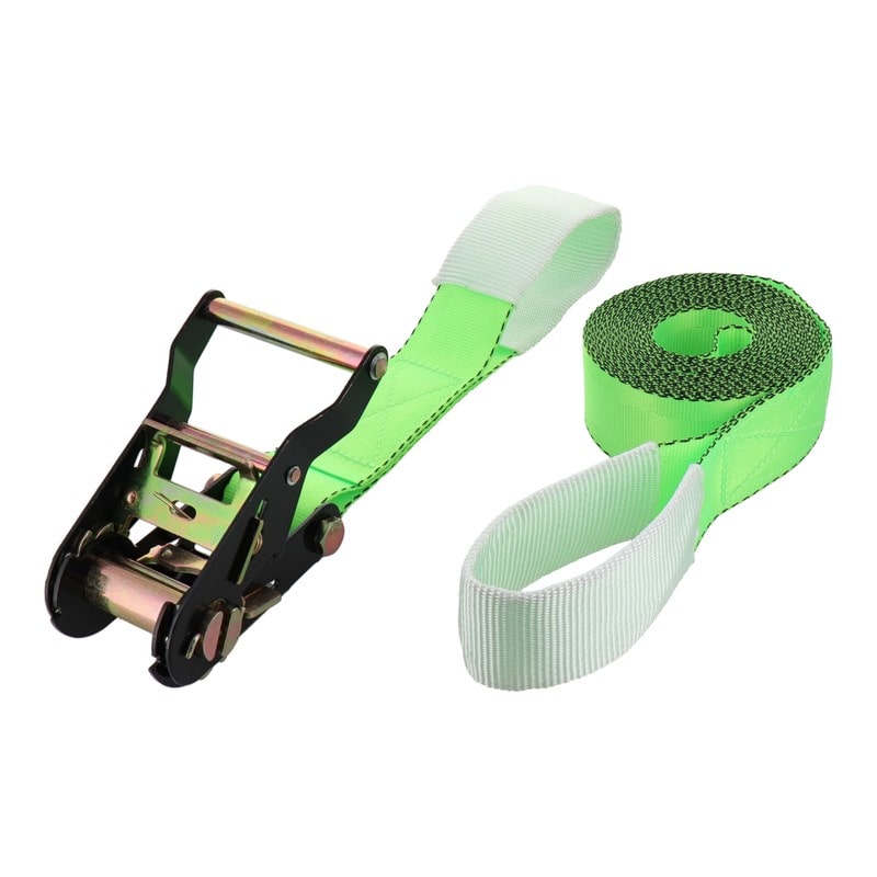 三共コーポレーション 4348349 ラチェット式荷締ベルトループ付シボリ5m×38mm #823517 1個(ご注文単位1個)【直送品】