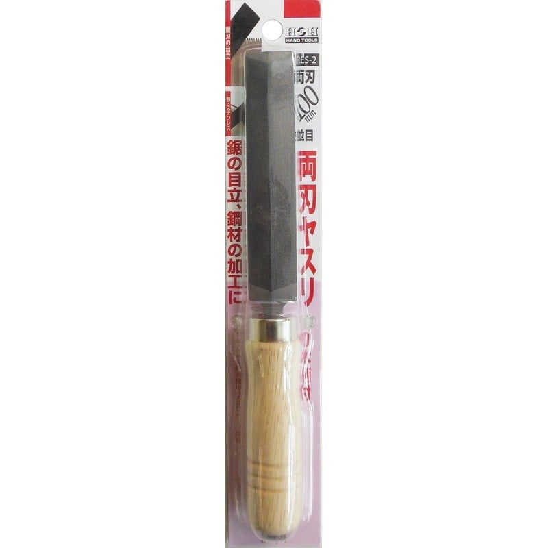 三共コーポレーション 4071368 両刃ヤスリ木柄付き 並目 100mm #342552 1個（ご注文単位1個）【直送品】