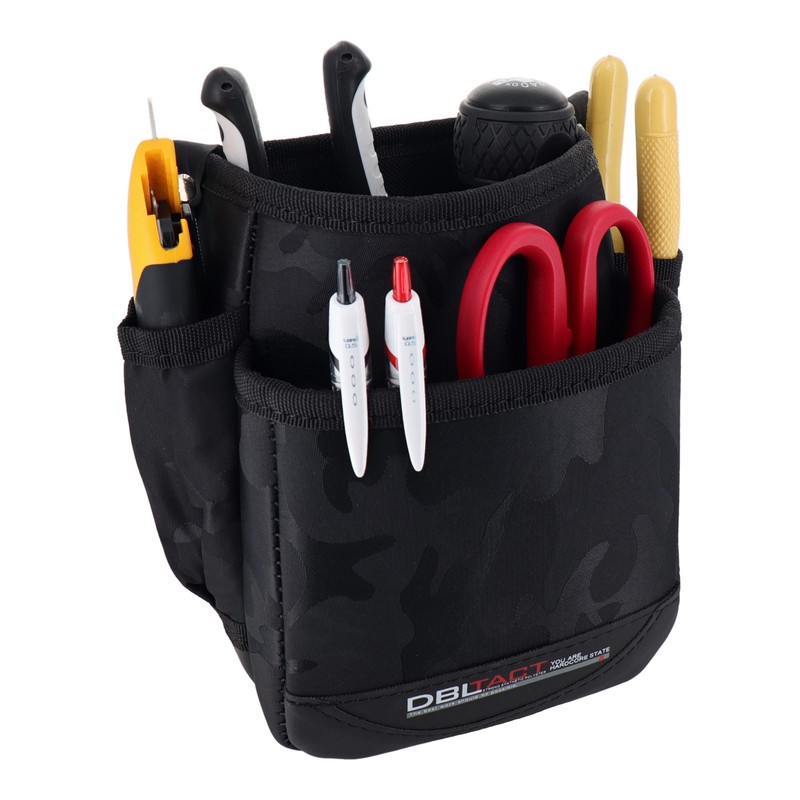 三共コーポレーション 4348294 腰袋 2段 ブラック迷彩 #580106 1個（ご注文単位1個）【直送品】