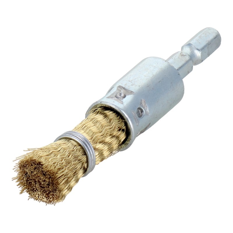 三共コーポレーション 4340481 六角軸筒型ブラシ 真鍮線 15mm #337079 1個(ご注文単位1個)【直送品】