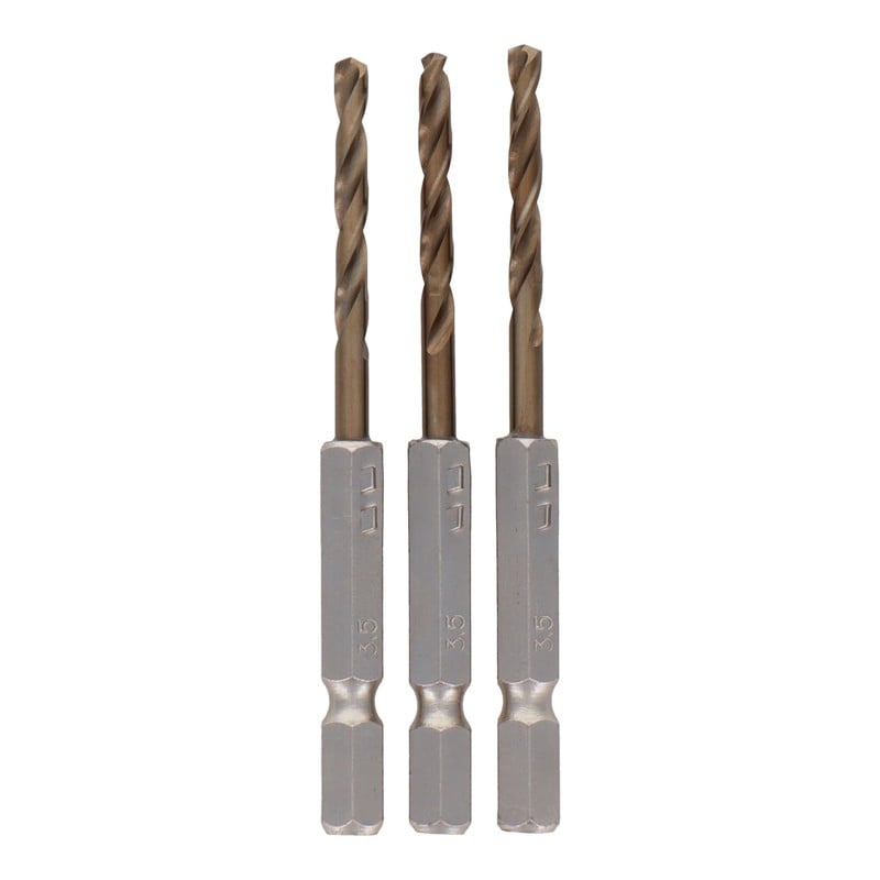 三共コーポレーション 434120 3本組ショート HSS鋼ドリル刃セット 3.5mm #820358 1個（ご注文単位1個）【直送品】