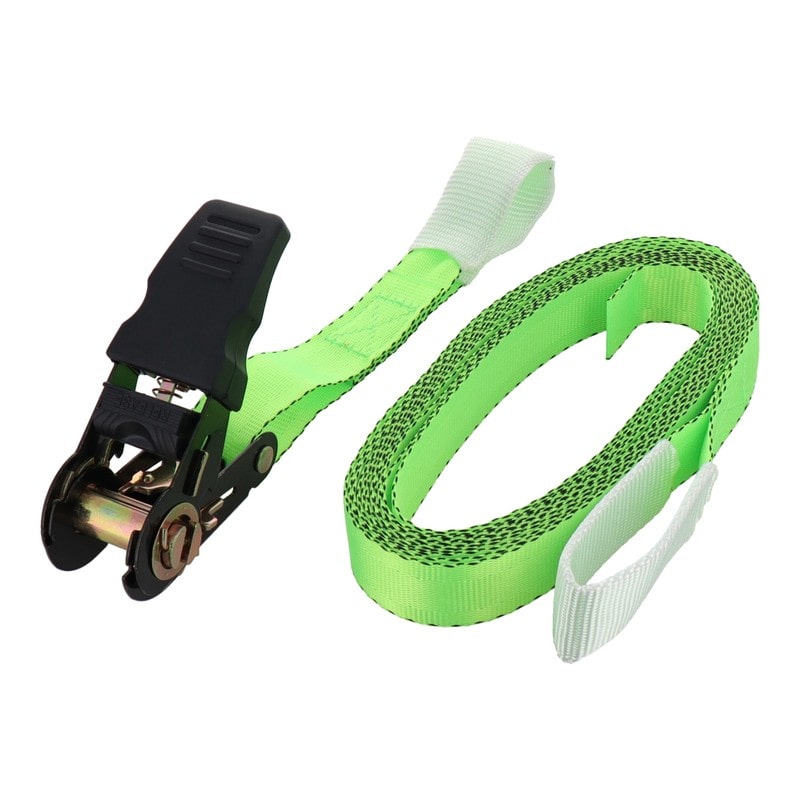 三共コーポレーション 4348350 ラチェット式荷締ベルトループ付シボリ5m×25mm #823518 1個（ご注文単位1個）【直送品】