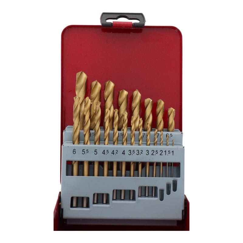 三共コーポレーション 4348540 21pcs.チタンコーティング鉄工ドリル刃セット TTS-21 1個（ご注文単位1個）【直送品】