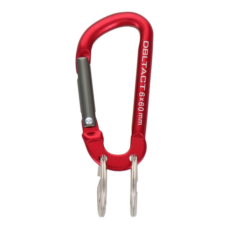 三共コーポレーション 4071291 アルミカラビナキーリング付2連RDXガンメタS #360392 1個（ご注文単位1個）【直送品】