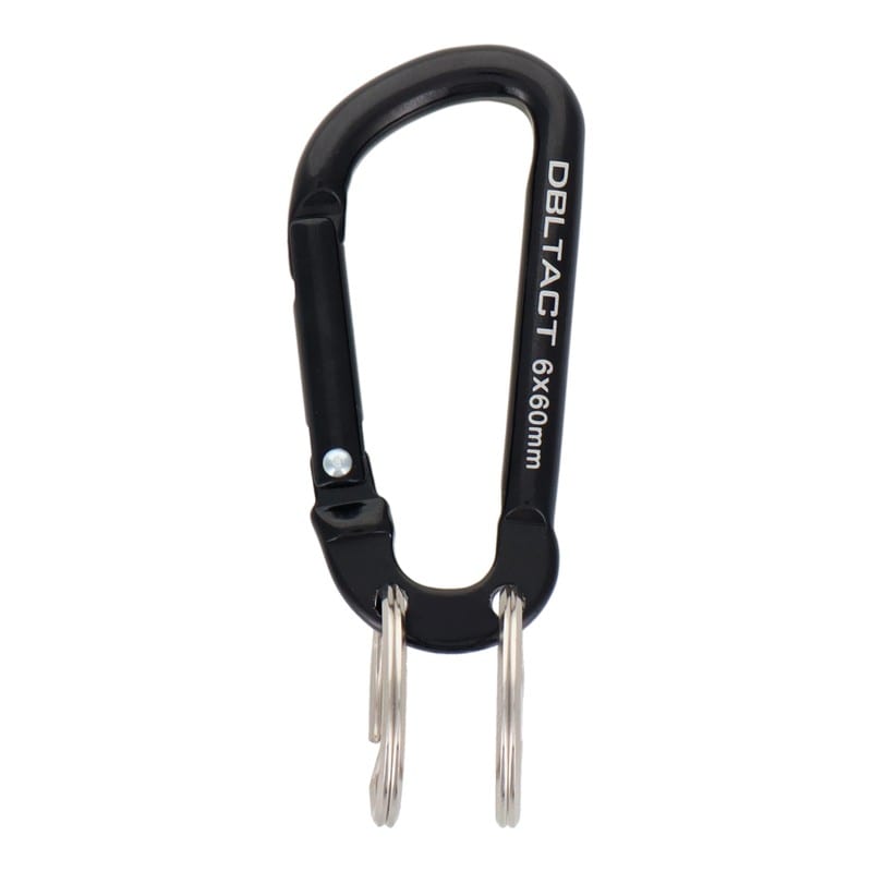 三共コーポレーション 4071292 アルミカラビナ キーリング付 2連 BKXBKM #360394 1個（ご注文単位1個）【直送品】