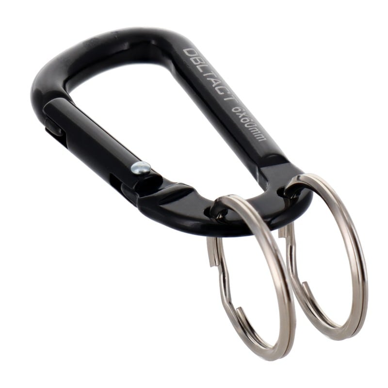 三共コーポレーション 4071292 アルミカラビナ キーリング付 2連 BKXBKM #360394 1個(ご注文単位1個)【直送品】