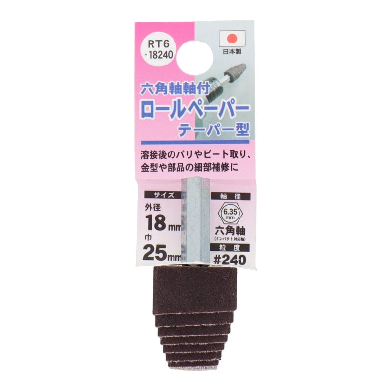 三共コーポレーション 4071366 六角軸軸付ロールペーパーテーパー型#24018mm #332412 1個（ご注文単位1個）【直送品】