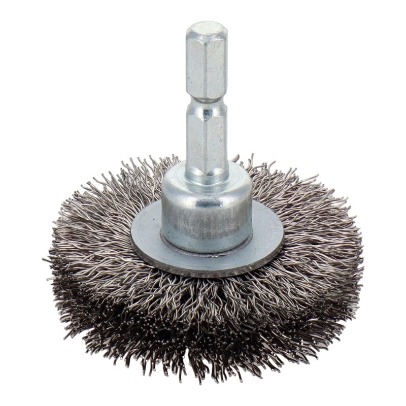 三共コーポレーション 4340467 六角軸ホイールブラシ ステンレス線 50mm #337018 1個(ご注文単位1個)【直送品】