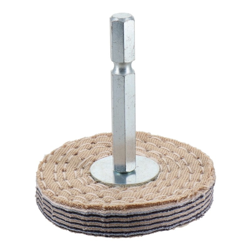 三共コーポレーション 4071337 六角軸軸付金属研磨用布バフ 50mm #332301 1個(ご注文単位1個)【直送品】