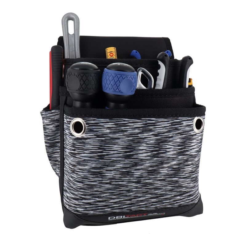 三共コーポレーション 4348520 スパンデックスシリーズ 腰袋3段大ワイド ブラック DT-03W-KB 1個（ご注文単位1個）【直送品】