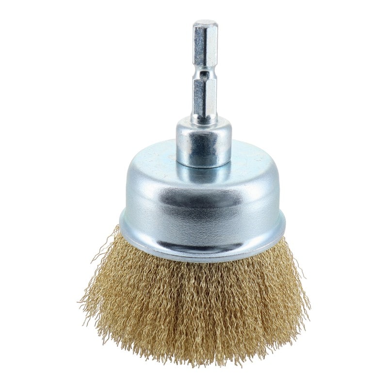 三共コーポレーション 4340475 六角軸カップブラシ 真鍮線 50mm #337059 1個(ご注文単位1個)【直送品】