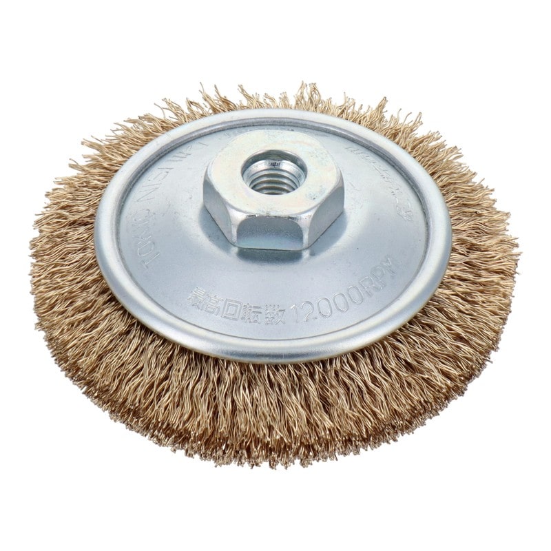 三共コーポレーション 4353505 ベベルブラシ 鋼線メッキ 85mm KBB-85K#436110 1個(ご注文単位1個)【直送品】