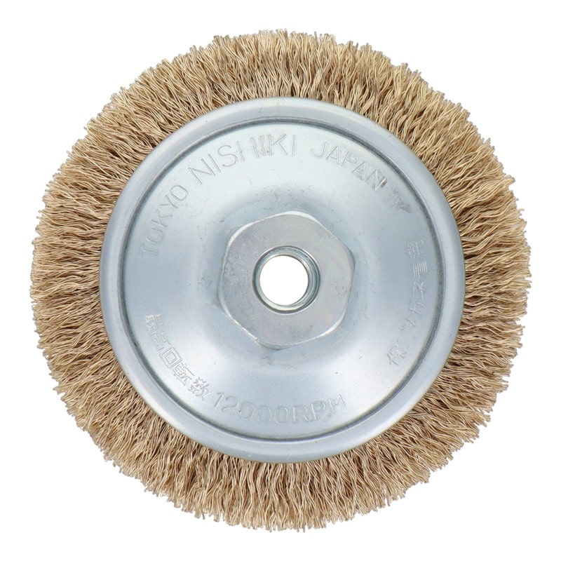 三共コーポレーション 4353505 ベベルブラシ 鋼線メッキ 85mm KBB-85K#436110 1個(ご注文単位1個)【直送品】