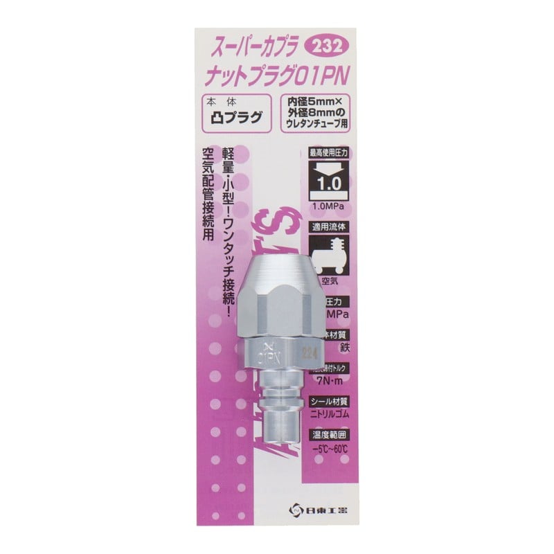 三共コーポレーション 4342670 スーパーカプラ ナットプラグ01PN #133232 1個(ご注文単位1個)【直送品】