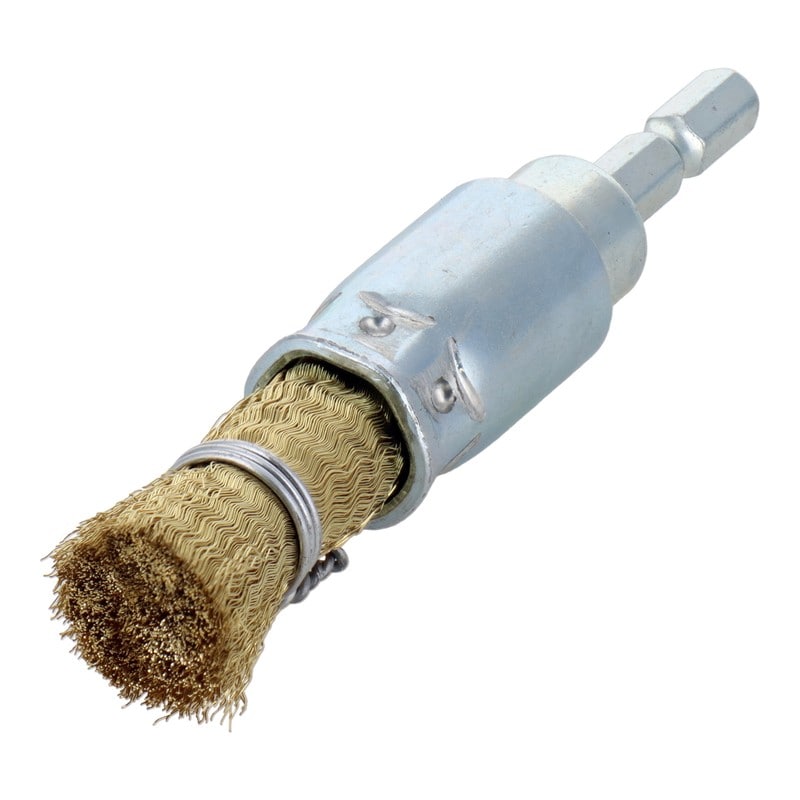 三共コーポレーション 4340482 六角軸筒型ブラシ 真鍮線 20mm #337080 1個（ご注文単位1個）【直送品】