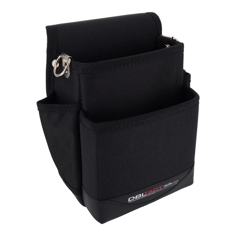 三共コーポレーション 4348948 2段腰袋 杢ブラック DTM-02S-BK 1個（ご注文単位1個）【直送品】