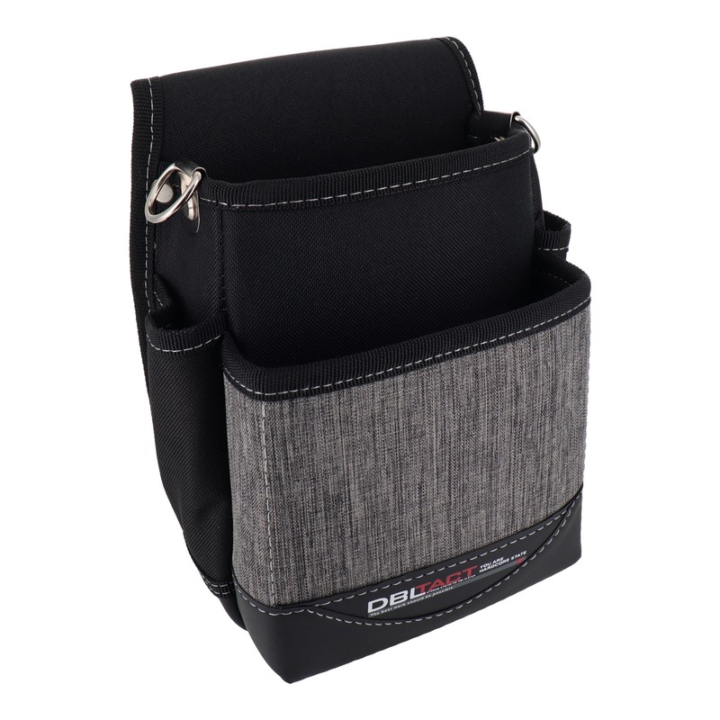 三共コーポレーション 4348949 2段腰袋 杢グレー DTM-02S-GL 1個（ご注文単位1個）【直送品】