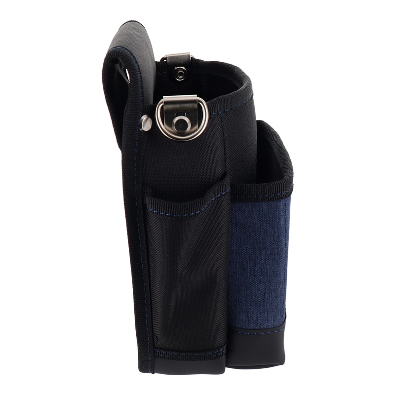 三共コーポレーション 4348950 2段腰袋 杢ブルー DTM-02S-BL 1個(ご注文単位1個)【直送品】