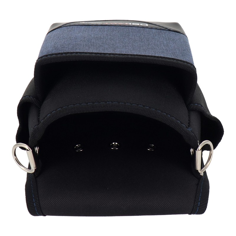 三共コーポレーション 4348950 2段腰袋 杢ブルー DTM-02S-BL 1個(ご注文単位1個)【直送品】