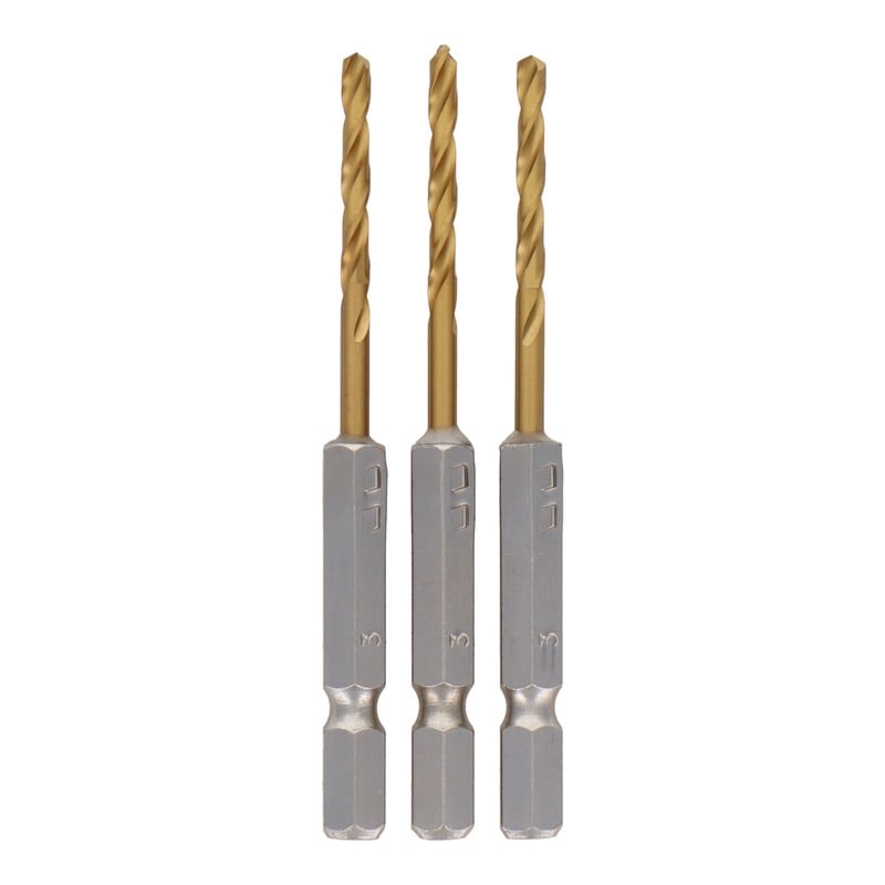 三共コーポレーション 434111 3本ショートチタンコーティングドリル刃セット3.0 #820331 1個（ご注文単位1個）【直送品】