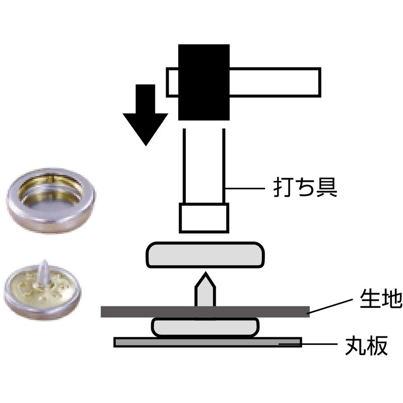 三共コーポレーション 4351992 ホック一撃 ホック玉 18mm SL刻印4組入 #606926 1個(ご注文単位1個)【直送品】