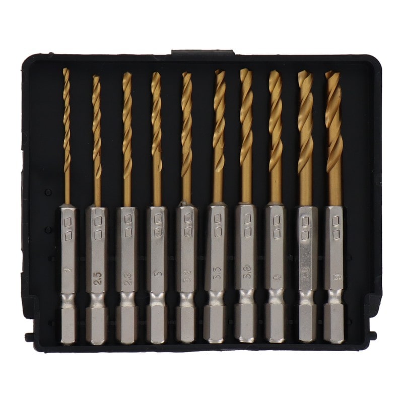 三共コーポレーション 434089 10本組チタンコートHSS鋼ドリル刃セット #819541 1個（ご注文単位1個）【直送品】