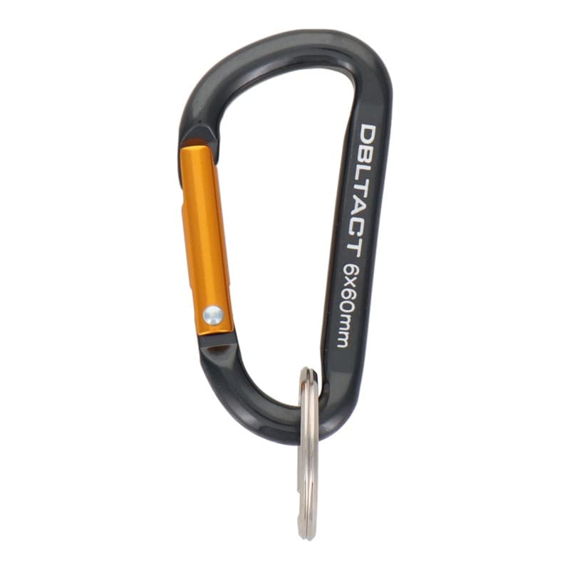 三共コーポレーション 4071249 アルミカラビナスタンダードφ6mmガンメタ×GD #360311 1個（ご注文単位1個）【直送品】