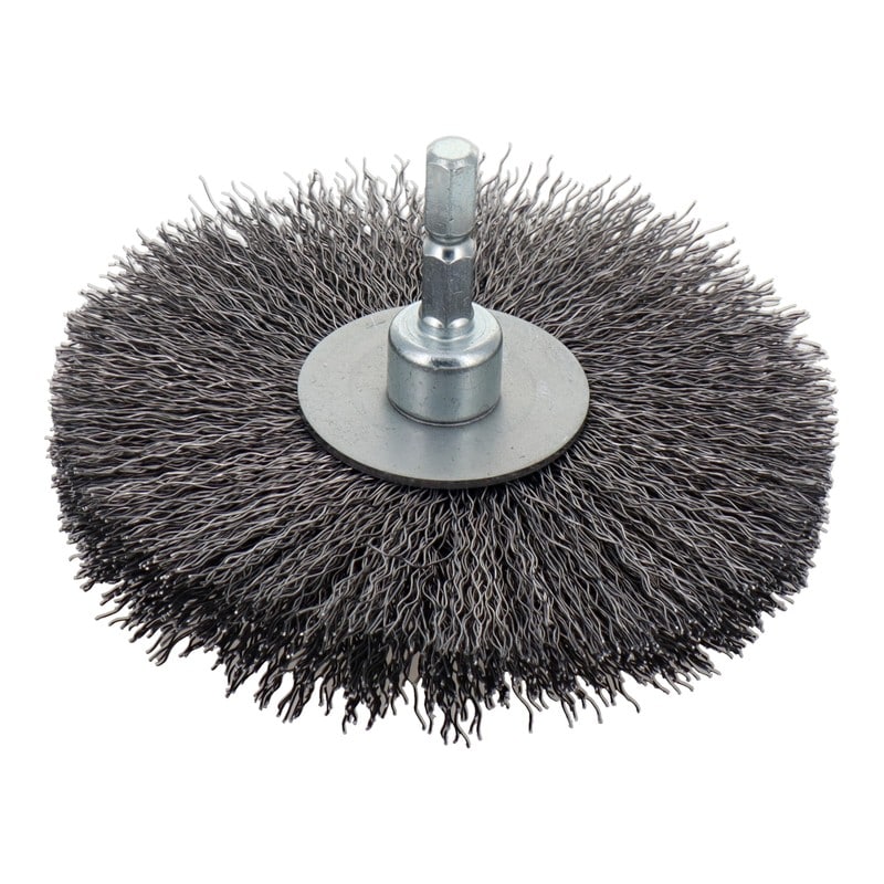 三共コーポレーション 4343052 六角軸ホイールブラシ 鋼線 100mm #337014 1個（ご注文単位1個）【直送品】