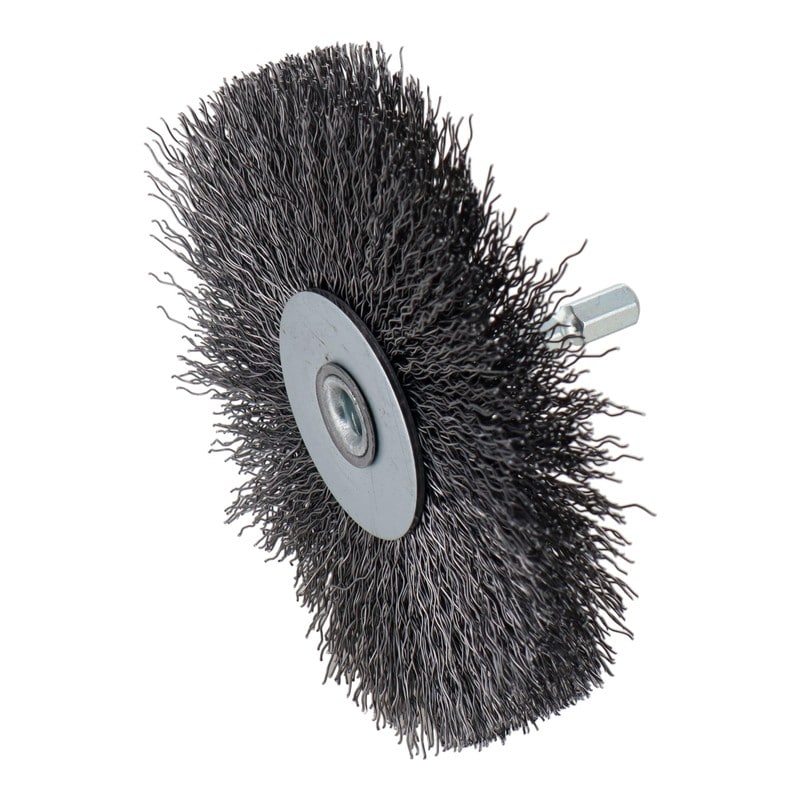 三共コーポレーション 4343052 六角軸ホイールブラシ 鋼線 100mm #337014 1個(ご注文単位1個)【直送品】