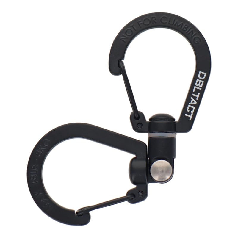 三共コーポレーション 4353406 S型ユニバーサルカラビナ 80mm ブラック #360516 1個（ご注文単位1個）【直送品】