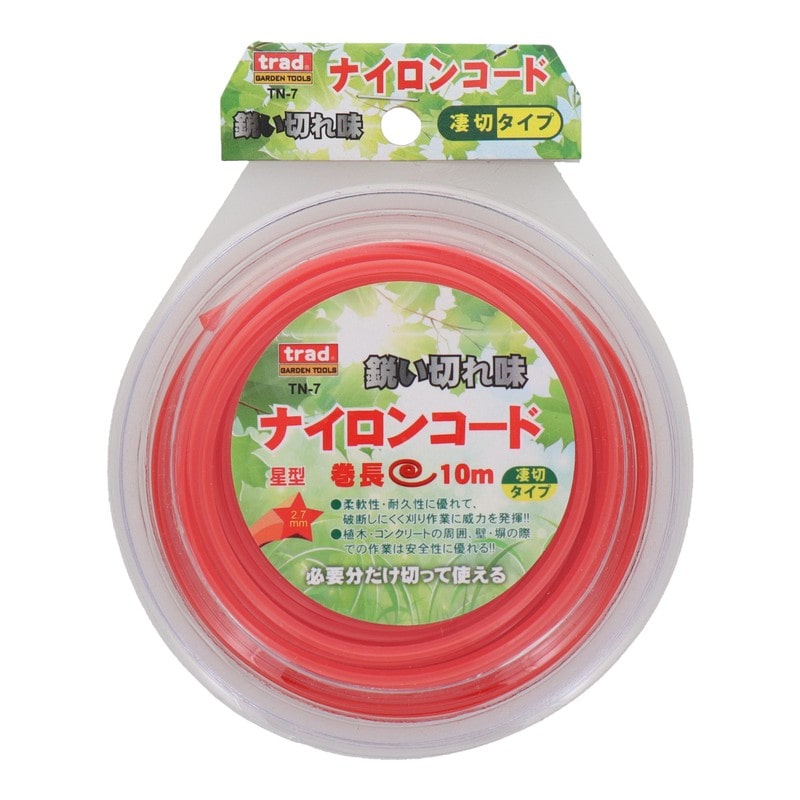 三共コーポレーション 4344462 ナイロンコード 星型2.7mm 10m #316016 1個（ご注文単位1個）【直送品】