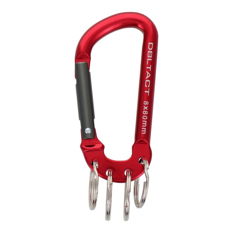 三共コーポレーション 4071295 アルミカラビナキーリング付4連RDXガンメタS #360412 1個（ご注文単位1個）【直送品】