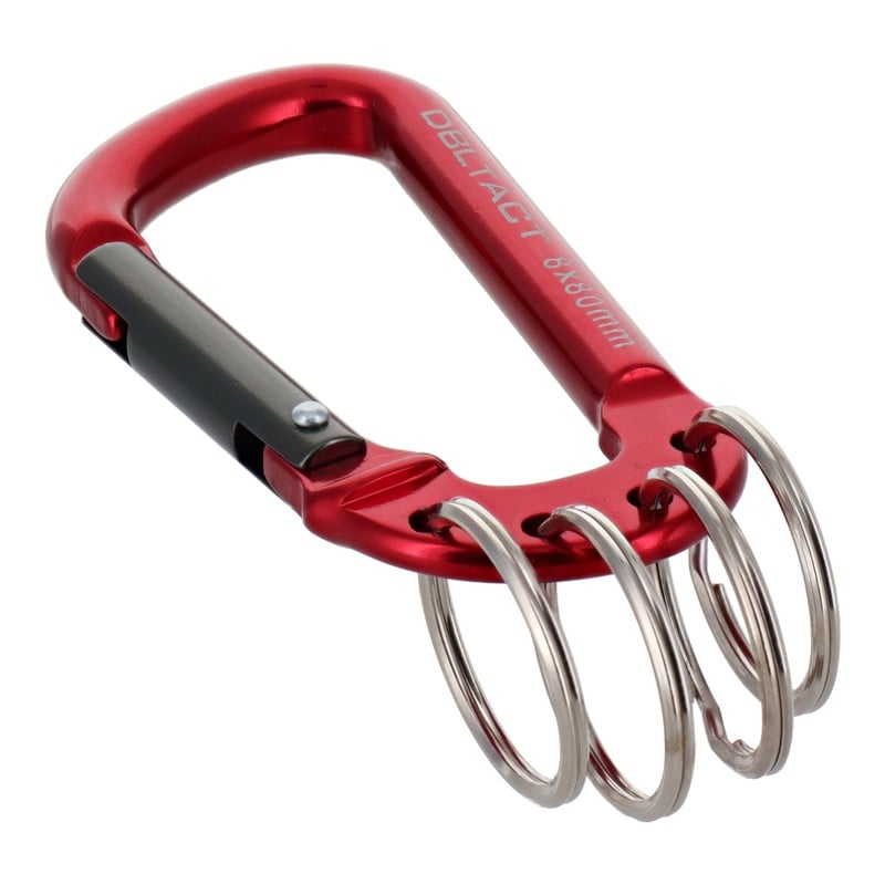 三共コーポレーション 4071295 アルミカラビナキーリング付4連RDXガンメタS #360412 1個(ご注文単位1個)【直送品】