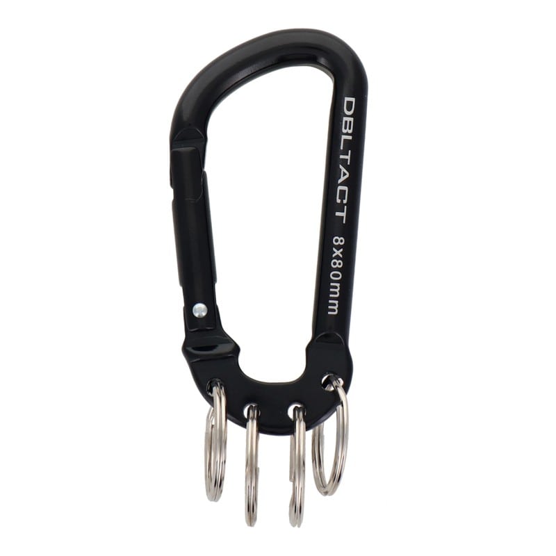 三共コーポレーション 4071296 アルミカラビナ キーリング付 4連 BKXBKM #360414 1個（ご注文単位1個）【直送品】