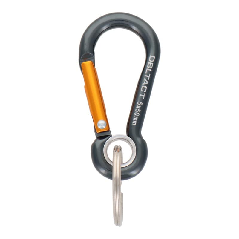 三共コーポレーション 4348556 アルミカラビナ抜け止めO環付φ5mmガンメタ×GD DT-AKO-251 1個（ご注文単位1個）【直送品】