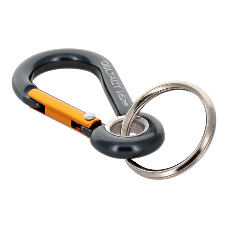 三共コーポレーション 4348556 アルミカラビナ抜け止めO環付φ5mmガンメタ×GD DT-AKO-251 1個（ご注文単位1個）【直送品】