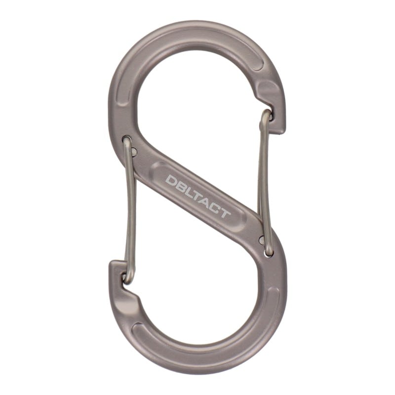 三共コーポレーション 4348999 アルミS型カラビナ 80mm ガンメタ DT-AKS-80G 1個（ご注文単位1個）【直送品】