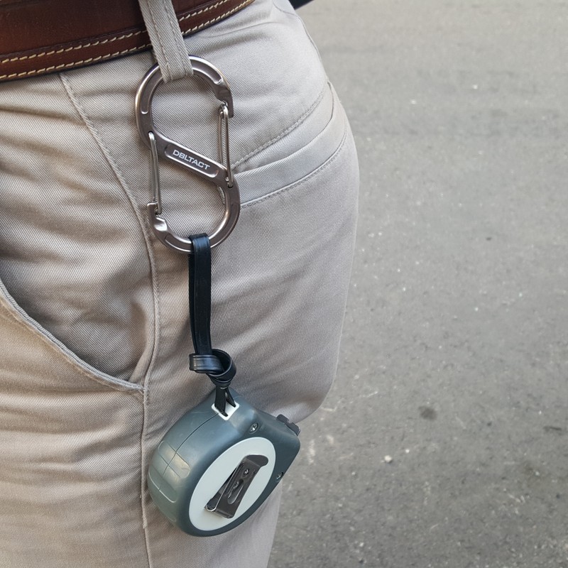 三共コーポレーション 4348999 アルミS型カラビナ 80mm ガンメタ DT-AKS-80G 1個（ご注文単位1個）【直送品】