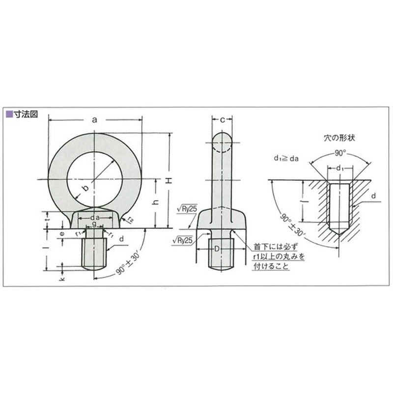 三共コーポレーション 4353127 アイボルト M16 #410107 1個(ご注文単位1個)【直送品】